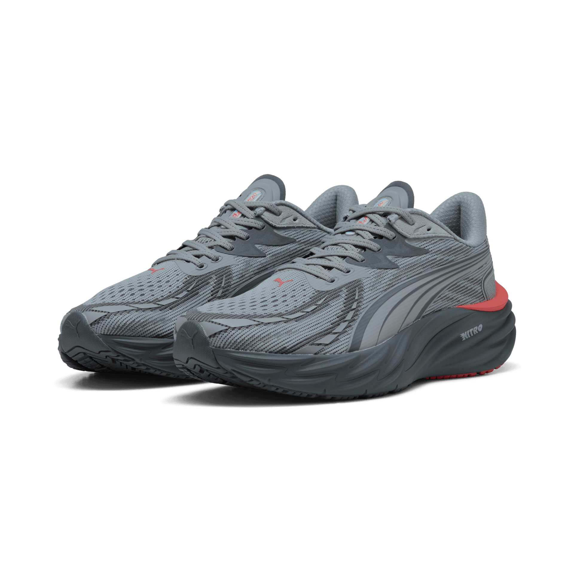 PUMA Velocity Nitro 4 – Gray Echo Red Glamour — 3