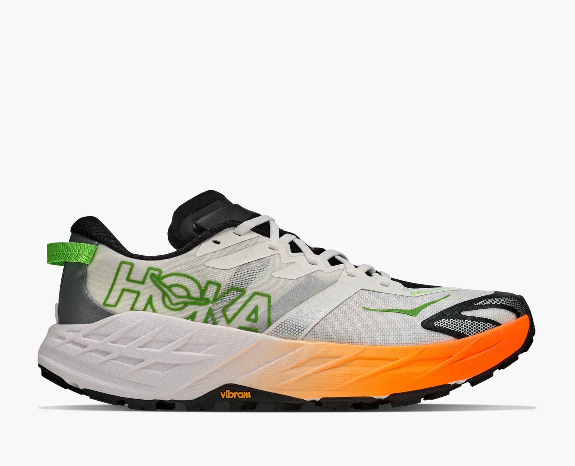 HOKA Speedgoat 7 – Frost / Neon Tangerine