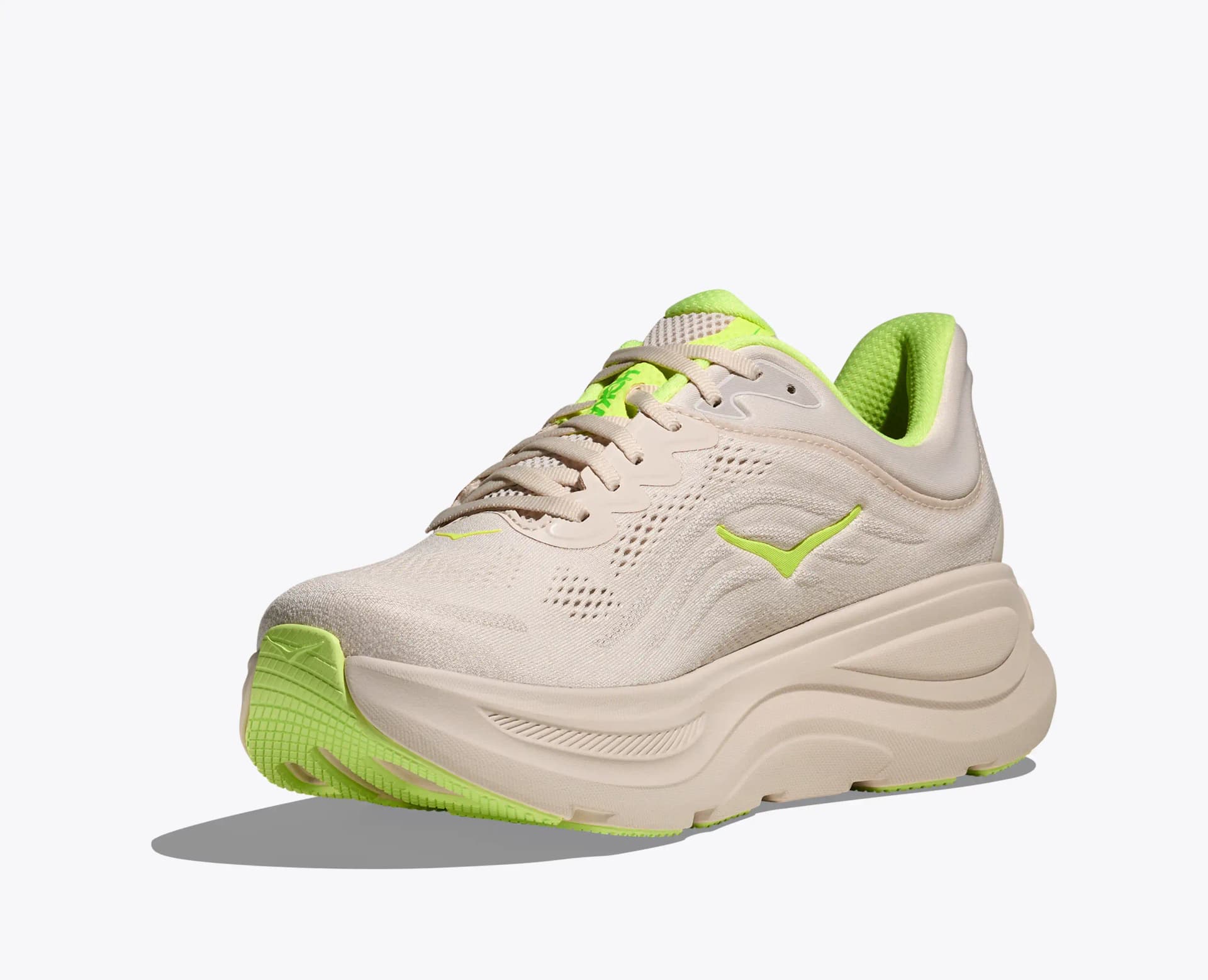 HOKA Bondi 9 – Grout / Neon Yuzu — 3