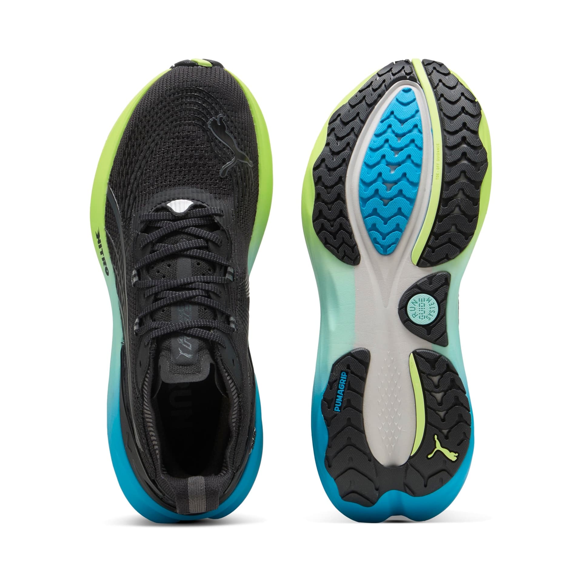 PUMA ForeverRun Nitro 2 – Puma Black Fizzy Light Speed Blue — 6