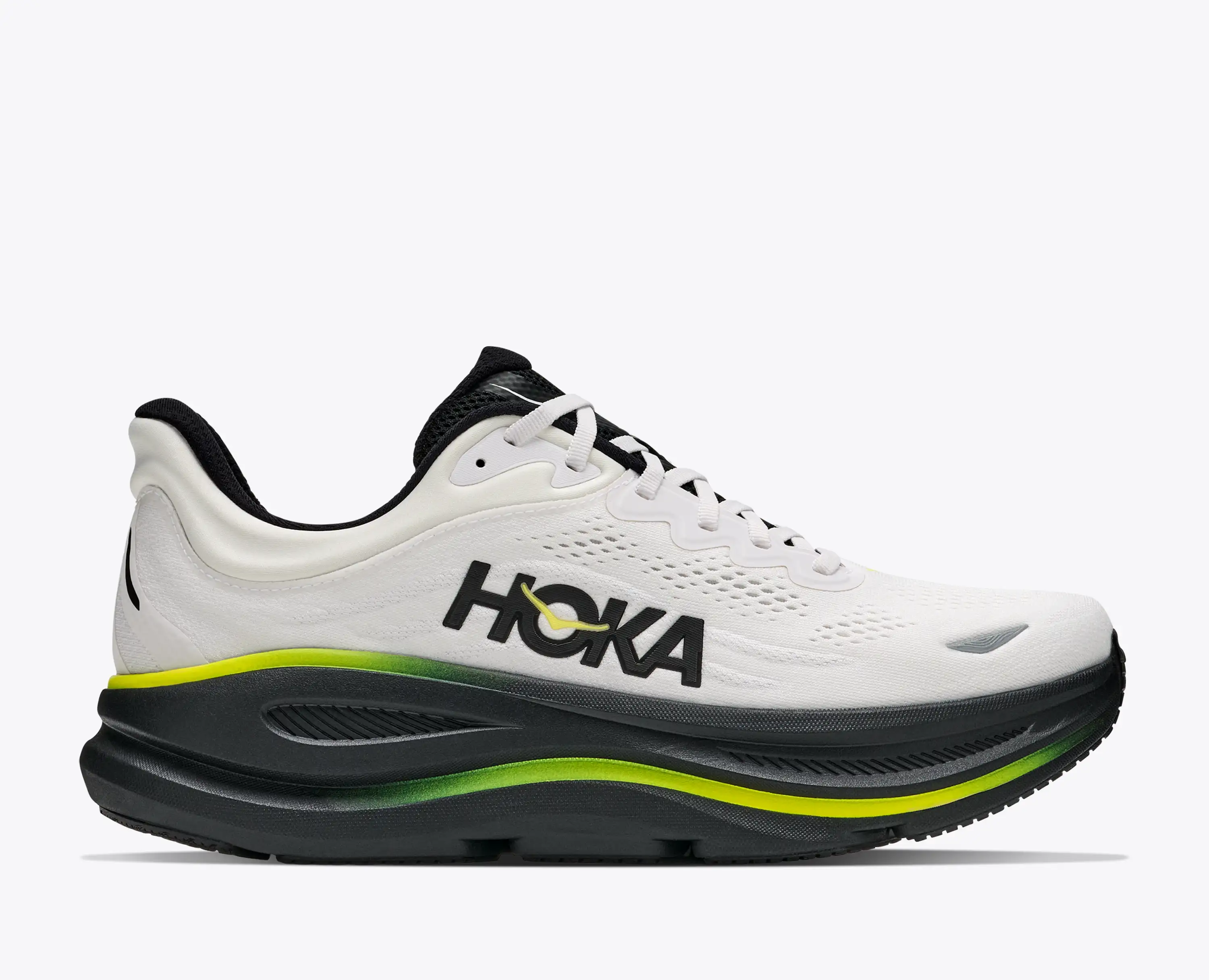 HOKA Bondi 9 – White / Citrus