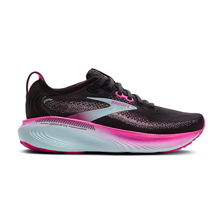 Brooks Adrenaline GTS 25 – Black Cyber Pink Iced Aqua