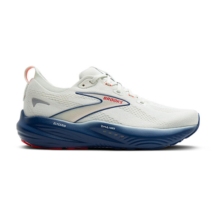 Brooks Glycerin 22 – Gray Navy Peony Fiery Red