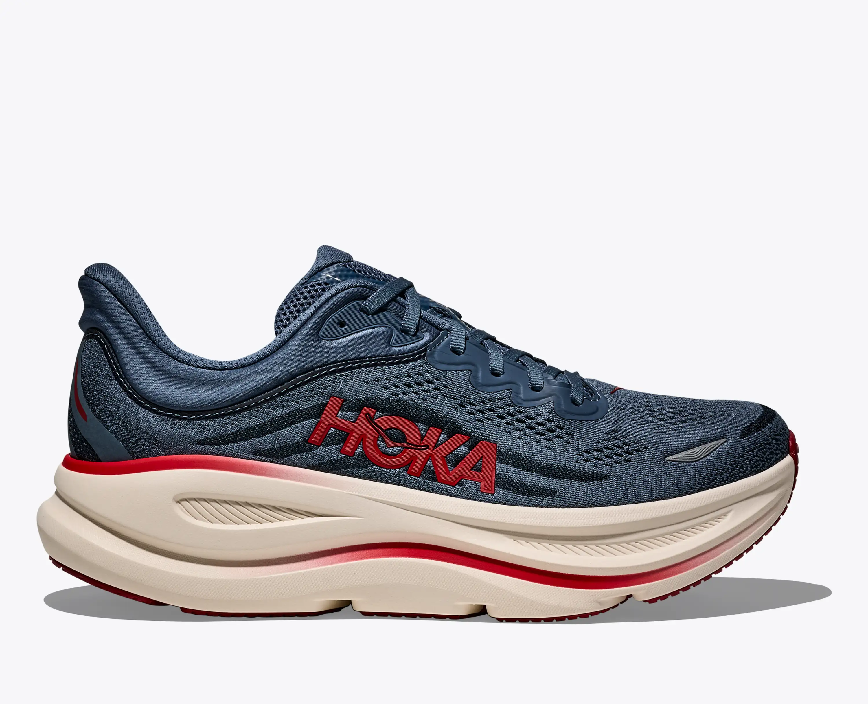 HOKA Bondi 9 – Thunder Cloud / Vermillion