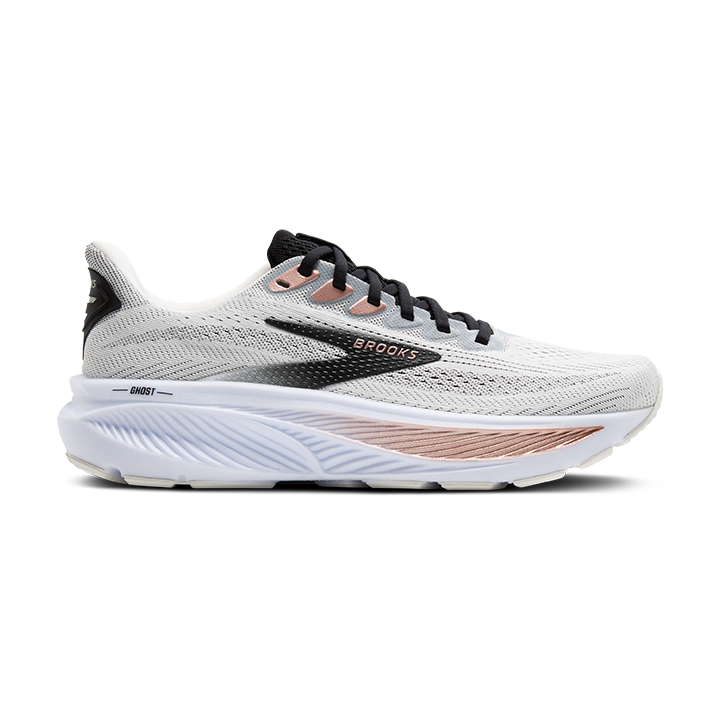 Brooks Ghost 17 – White Black Rose Gold