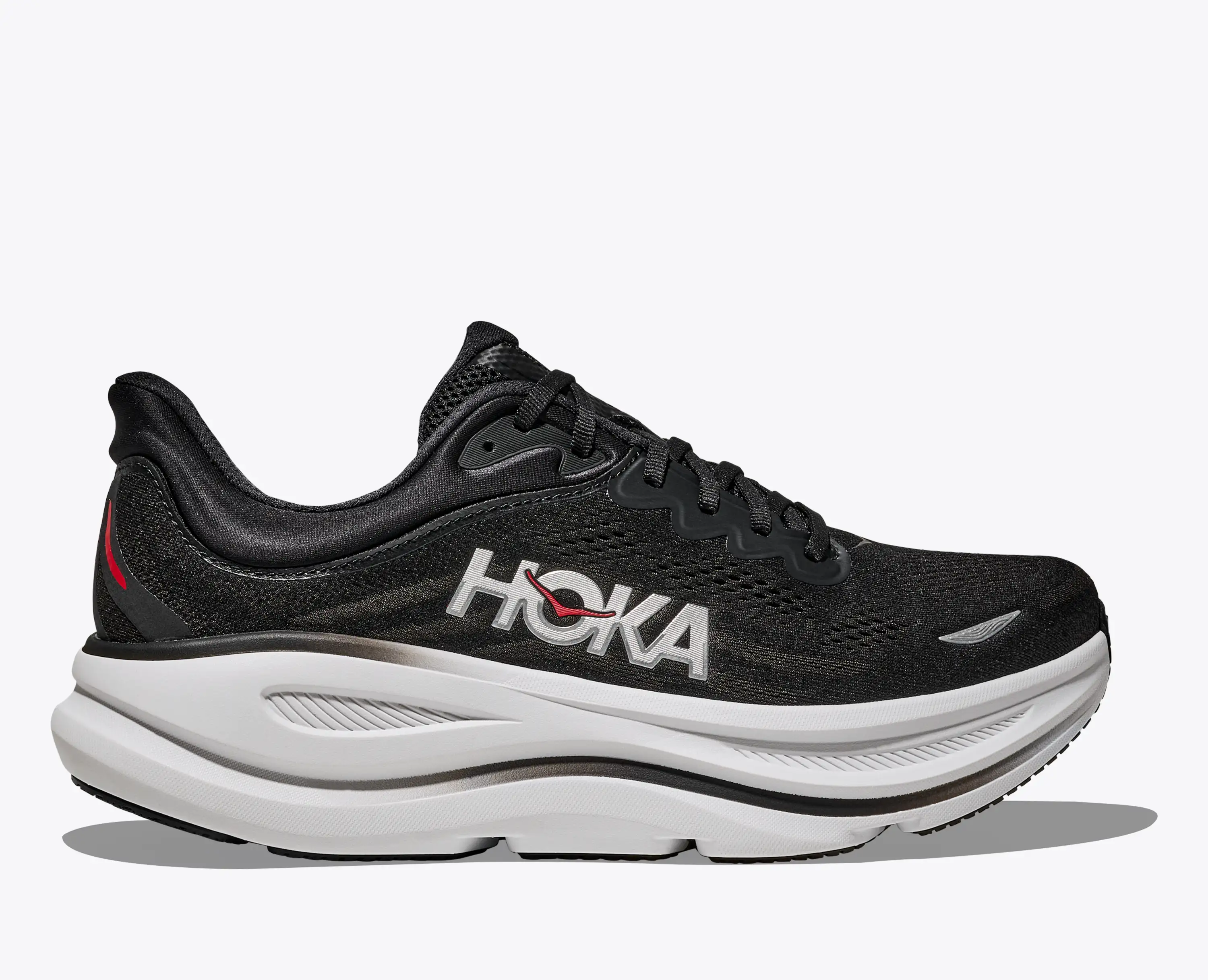 HOKA Bondi 9 – Black / Vermillion