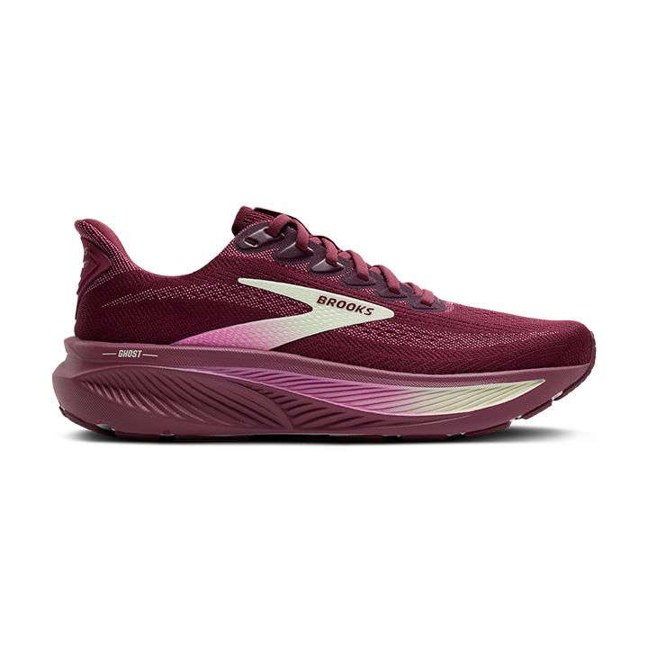 Brooks Ghost 17 – Burgundy Pink Green