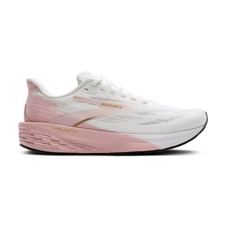 Brooks Launch 11 – White Gold Pink
