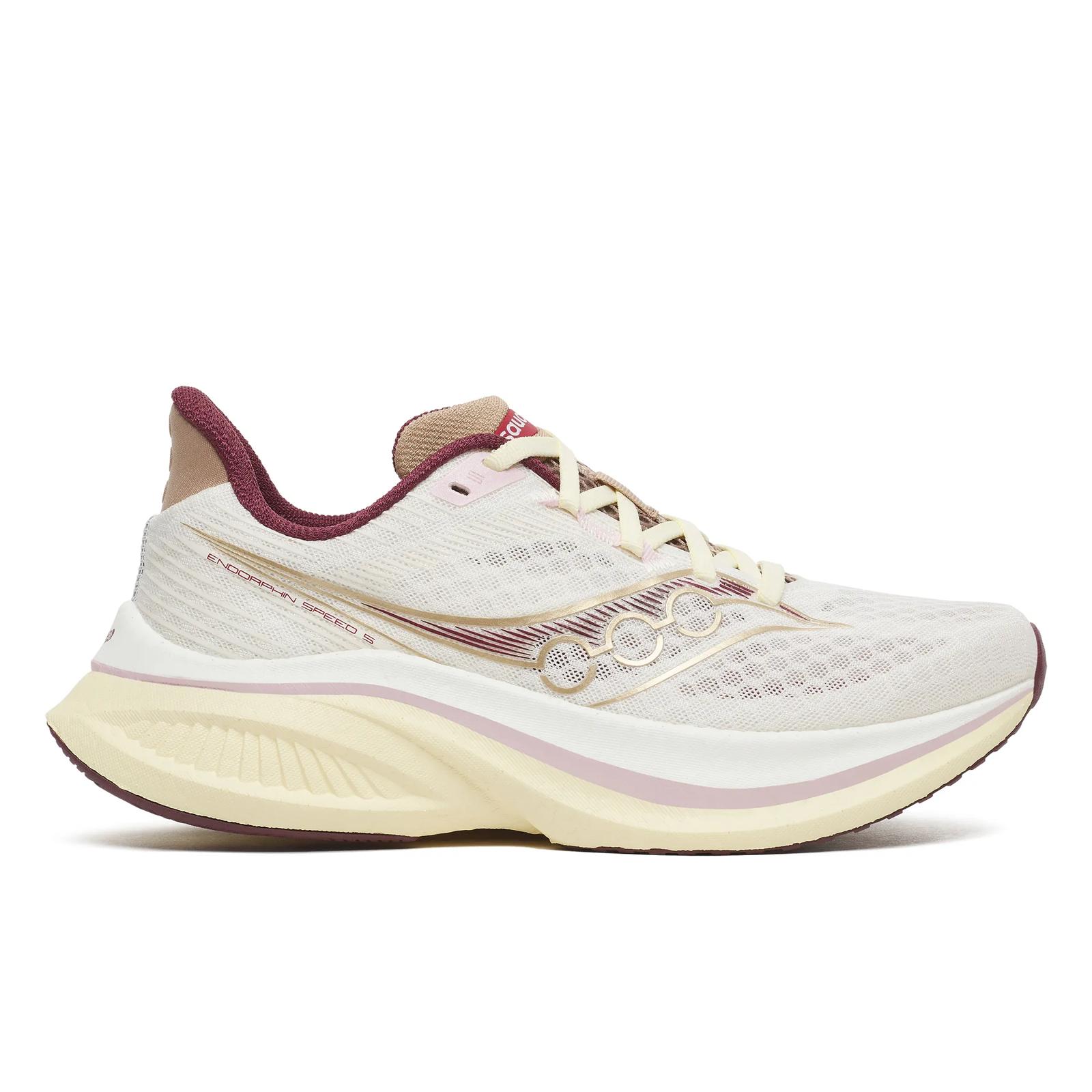 Saucony Endorphin Speed 5 Dames – Ivory | Maroon