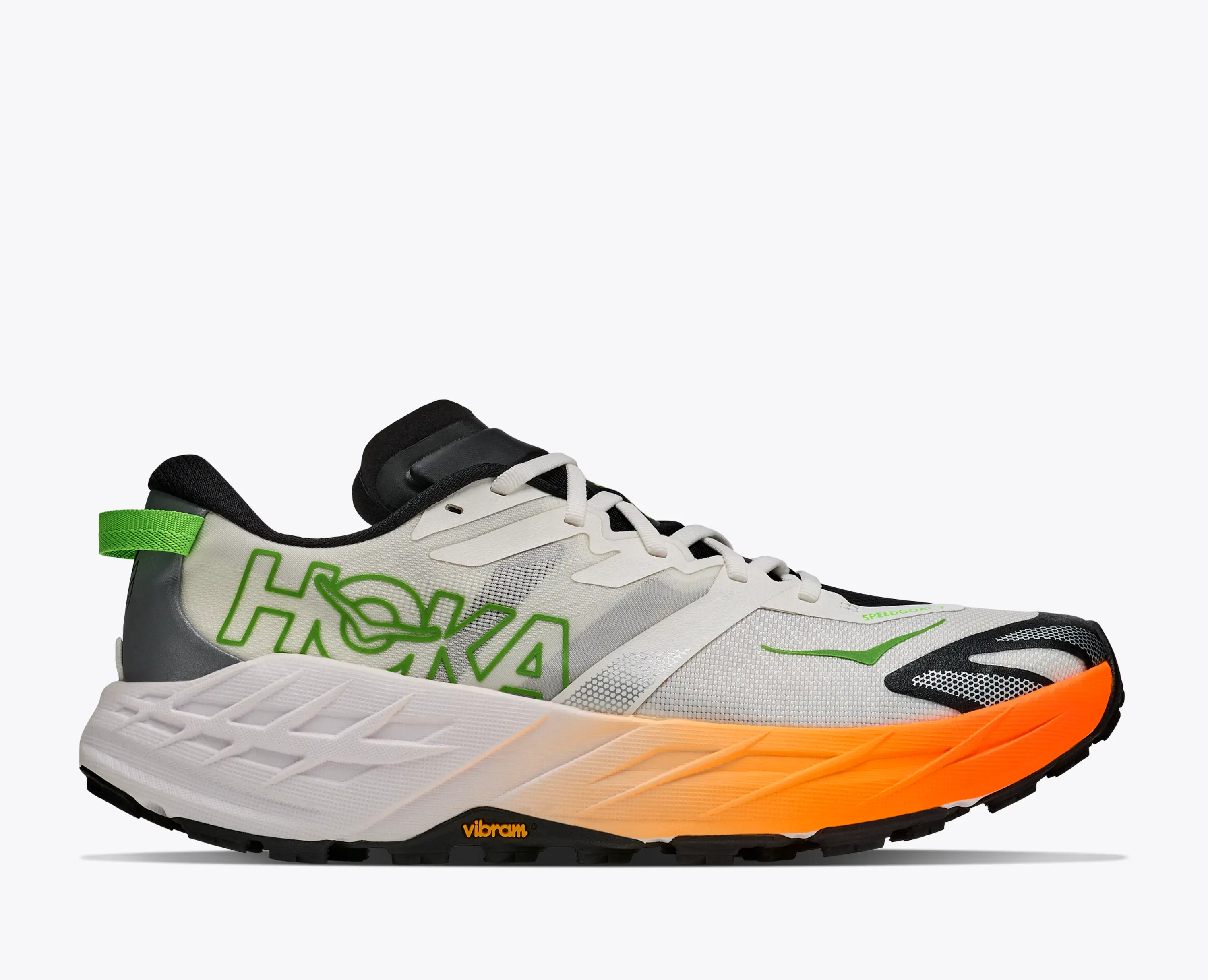HOKA Speedgoat 7 – Frost / Neon Tangerine